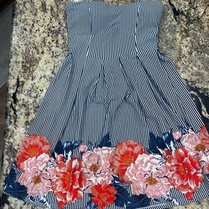 Blue and white sun dress